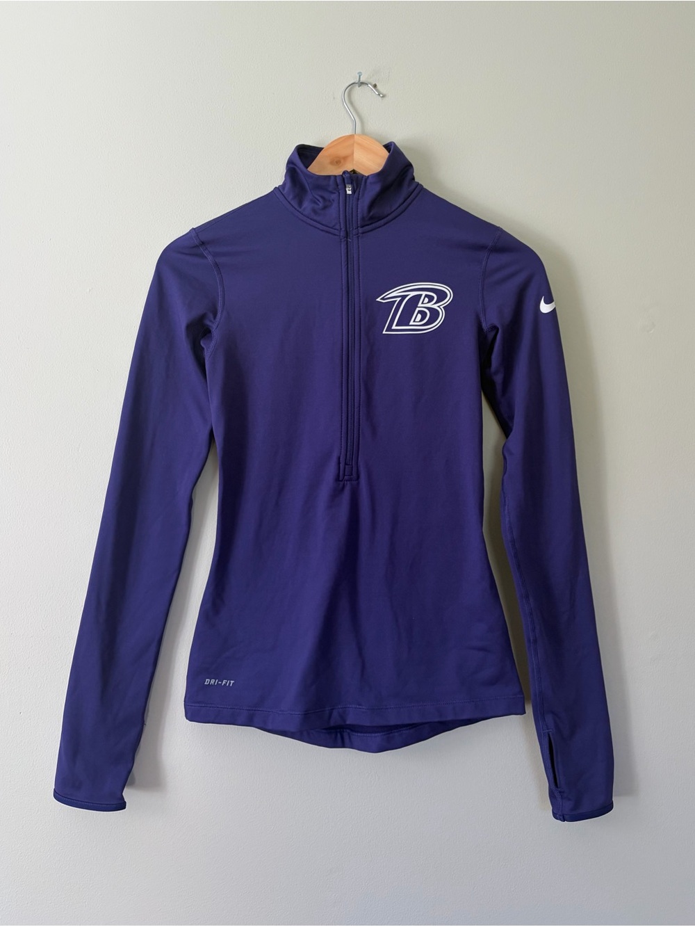 NFL Purple Baltimore Ravens Women's Half-Zip Performance Top
